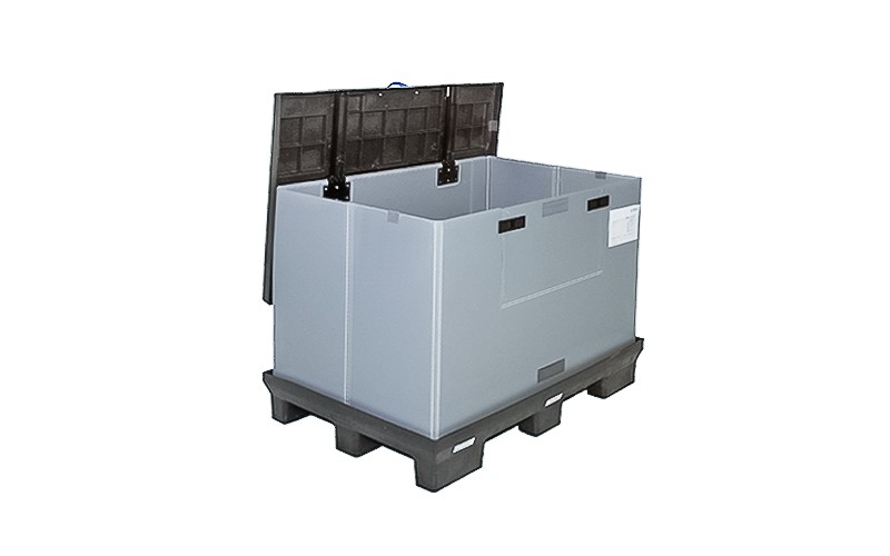 Paletbox de plástico plegable - 1200x1000x900mm - Smartbox L