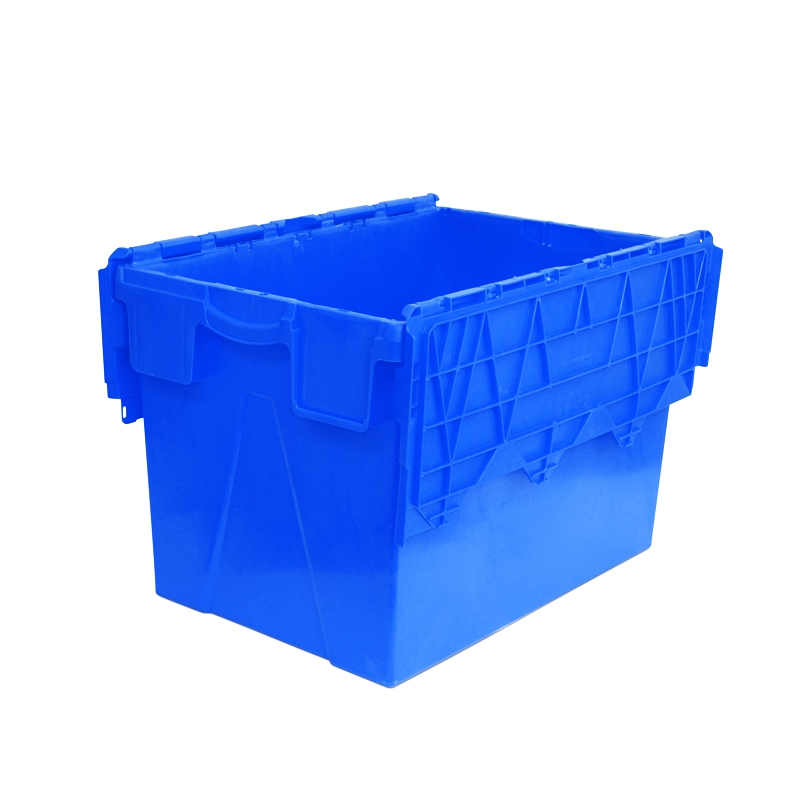 Caja de plástico con tapa - 600x400x400mm - 70 litros